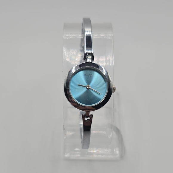 Gucci Women's Silver Watch with Blue Dial - Picture 1 of 9